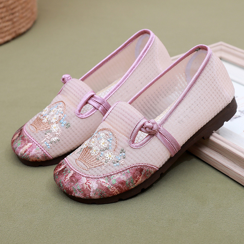 Embroidery Fabric - Women's Breathable Embroidered Cloth Shoes Summer