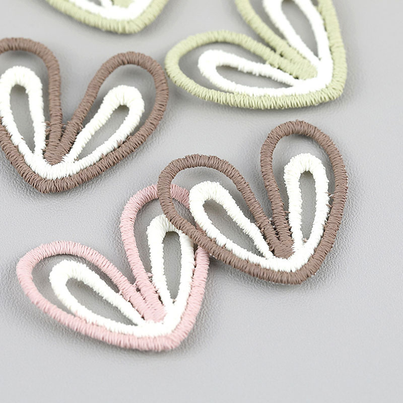 Embroidery On Socks - 20pcs Cute Embroidered Hollow Rabbit Ear