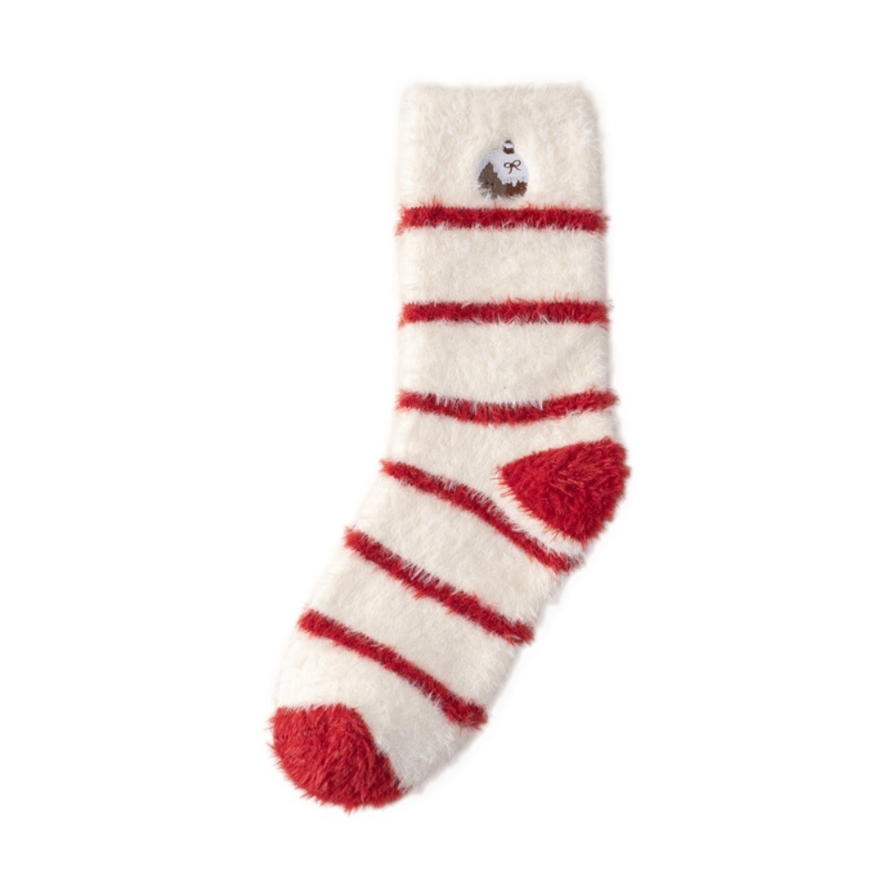 Embroidery Xmas Tree - Christmas Tree Christmas Thick Thermal Socks