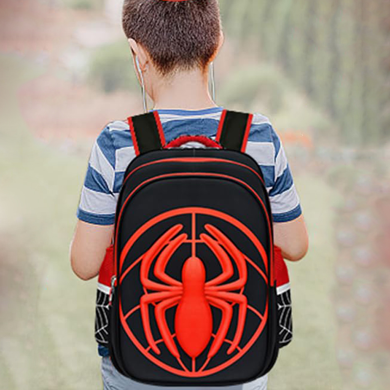 Embroidery Red - Fashion Kid Backpack Children Boys School