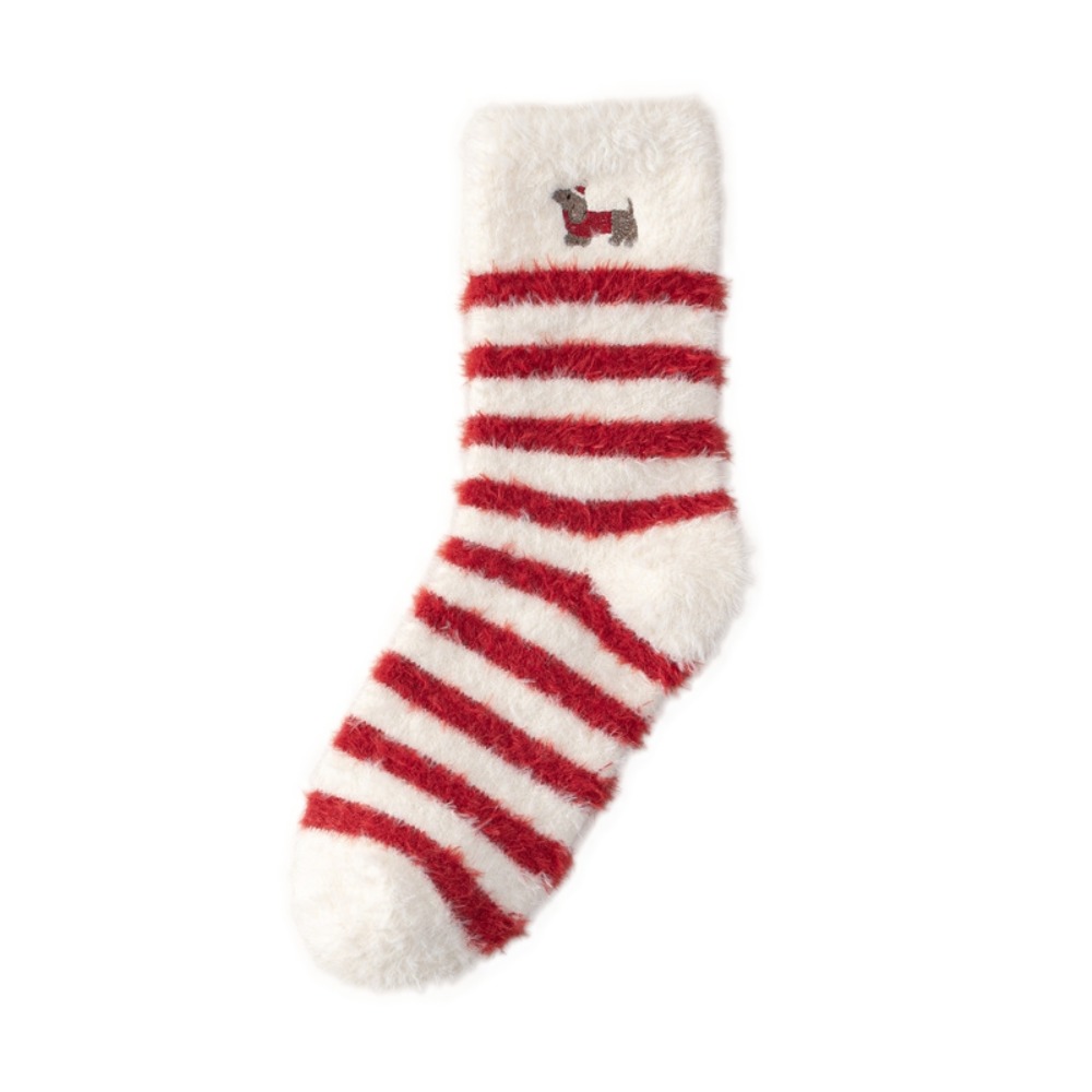 Embroidery Xmas Tree - Christmas Tree Christmas Thick Thermal Socks