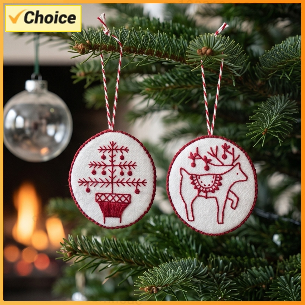 Embroidery Xmas Tree - Christmas Embroidery Kit with Toolkit Embroidered