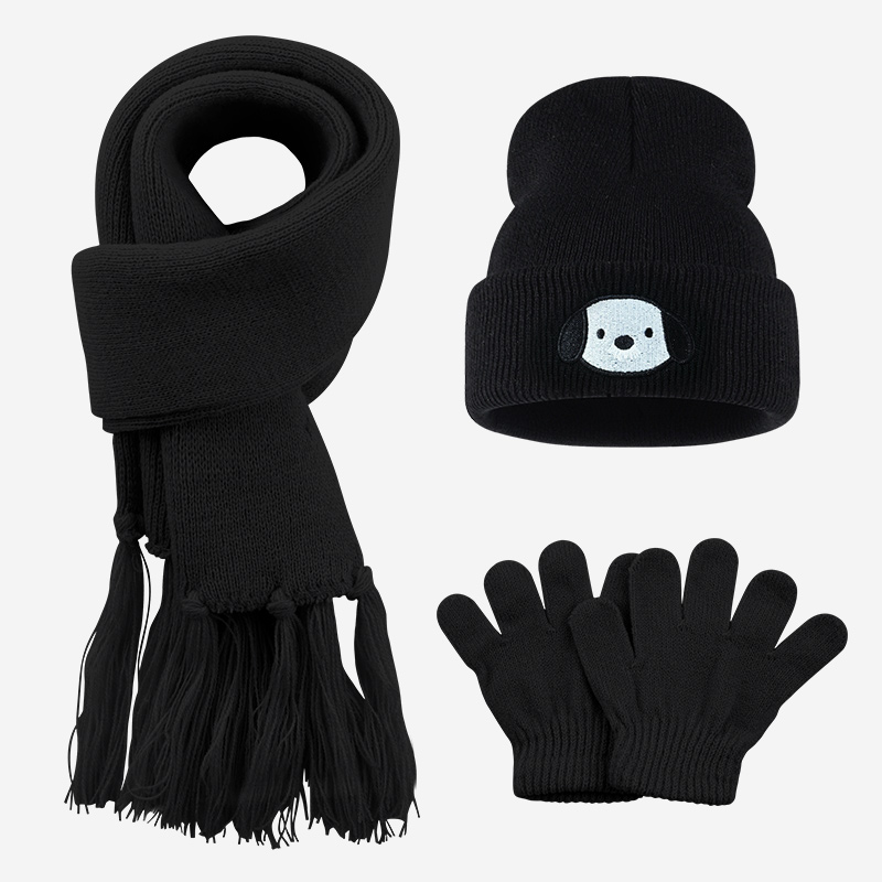 Embroidery Love - Gentle Adorable 3PC Toddler 1‑3Y Beanie