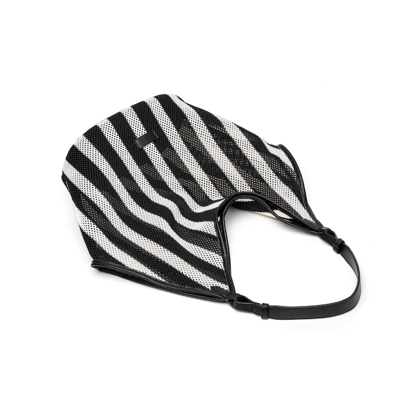 Striped Woven Large Capacity T - Embroidery Class ulasan dan harga
