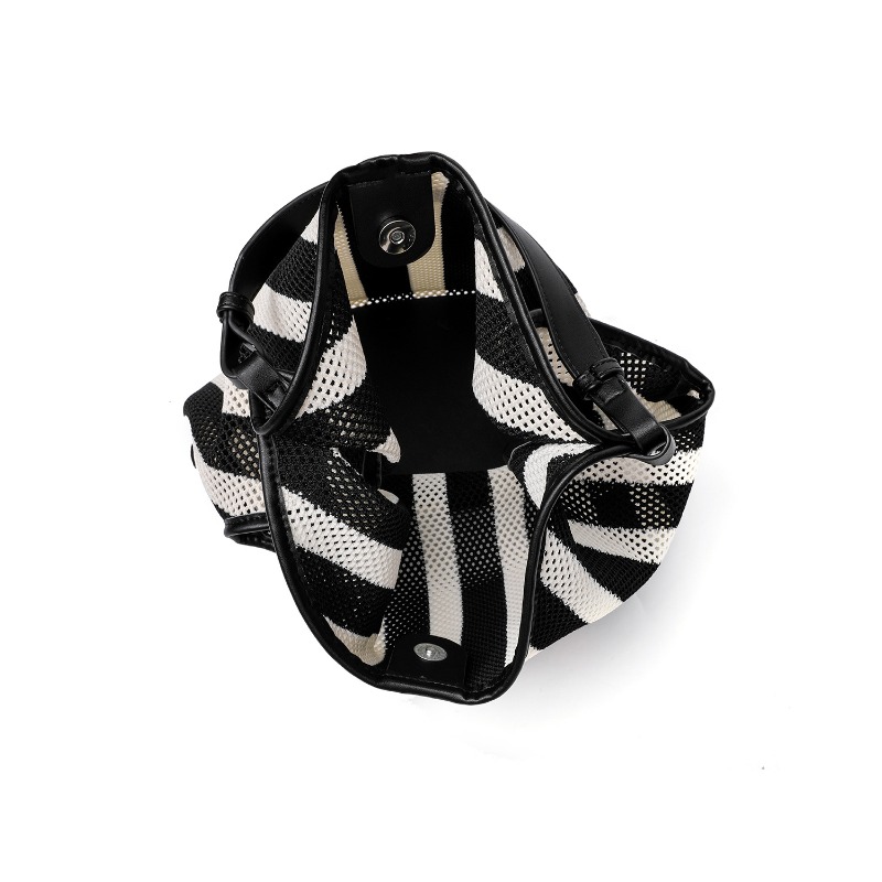 Striped Woven Large Capacity T - Embroidery Class ulasan dan harga