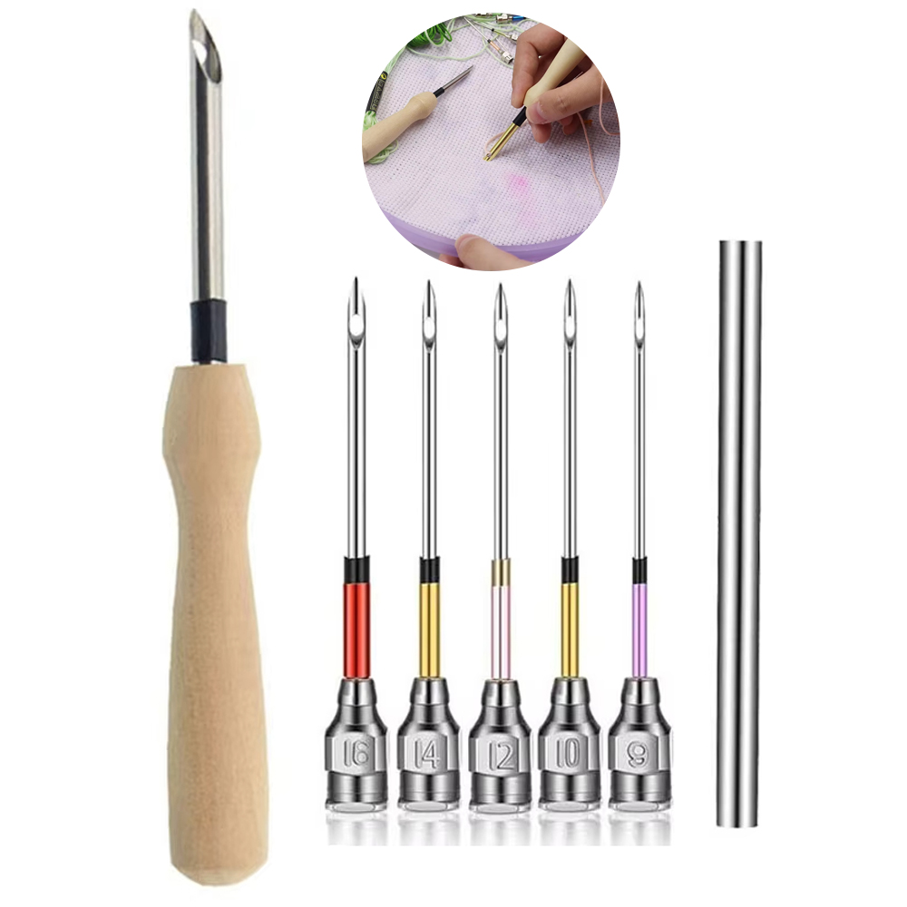 1set Punch Needle Tool Kit Emb - Punch Needle Handle ulasan dan harga