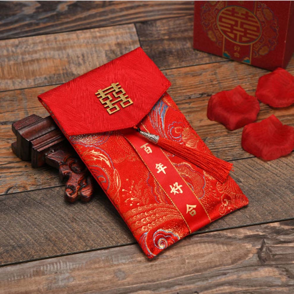 New Year Blessing Words Brocad - Embroidery Cloth ulasan dan harga