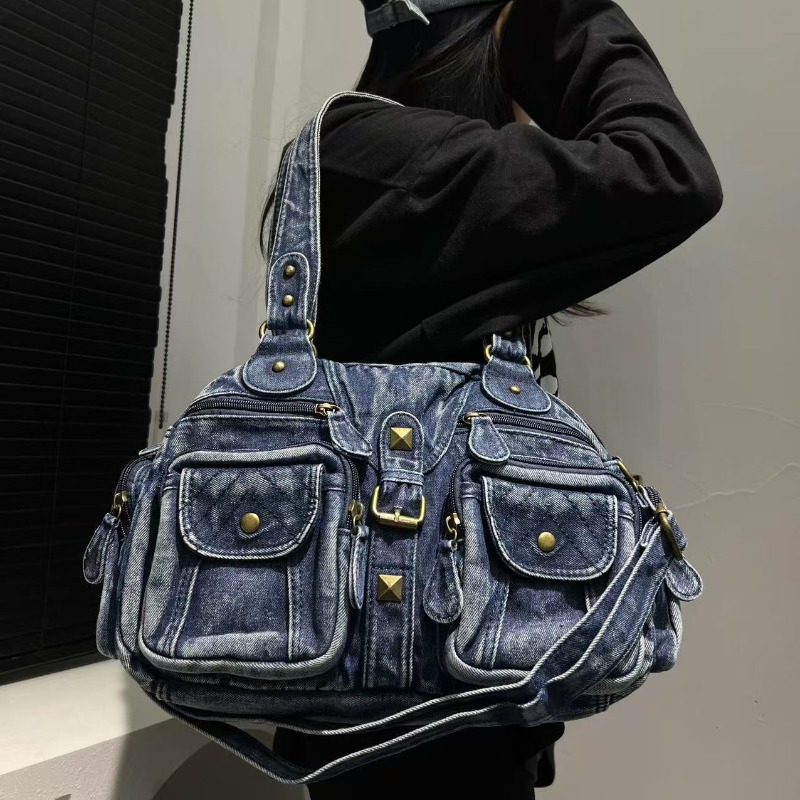 Fashionable Denim Tote Bag for - Embroidery Class ulasan dan harga