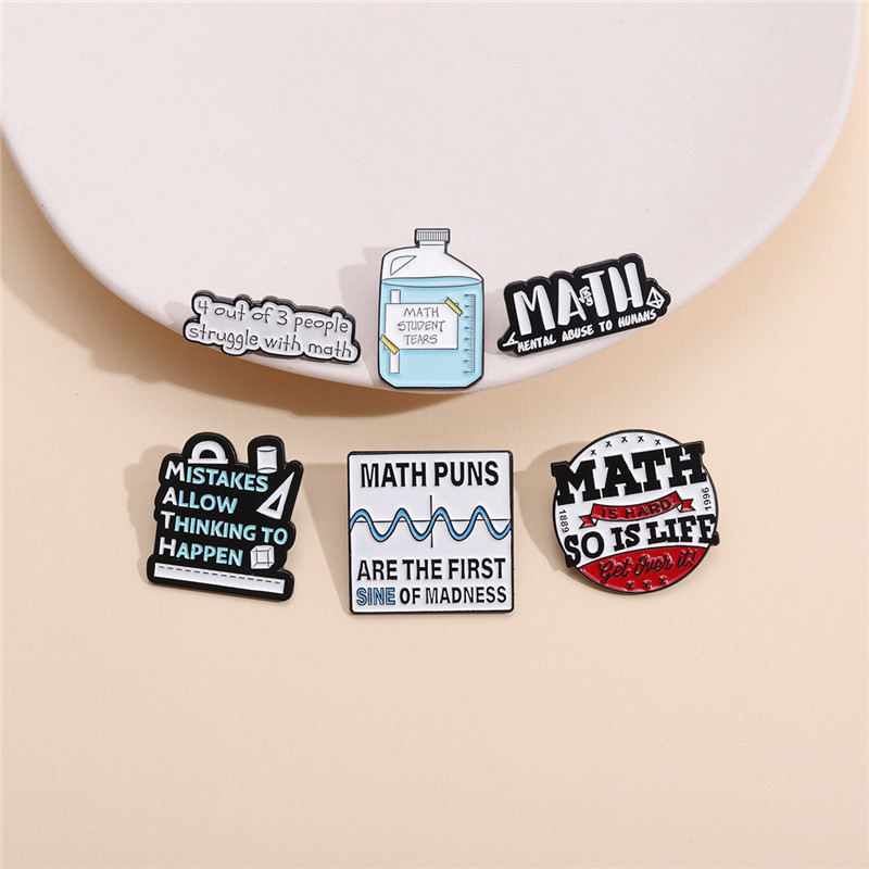 Creative Math Enamel Brooches  - Embroidery Love ulasan dan harga