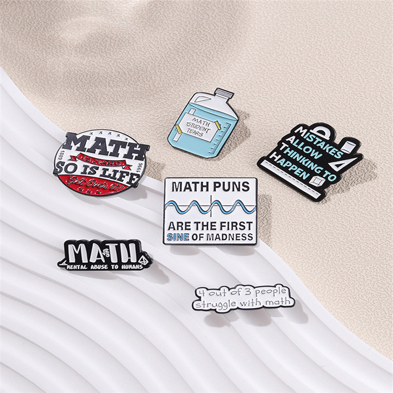 Creative Math Enamel Brooches  - Embroidery Love ulasan dan harga