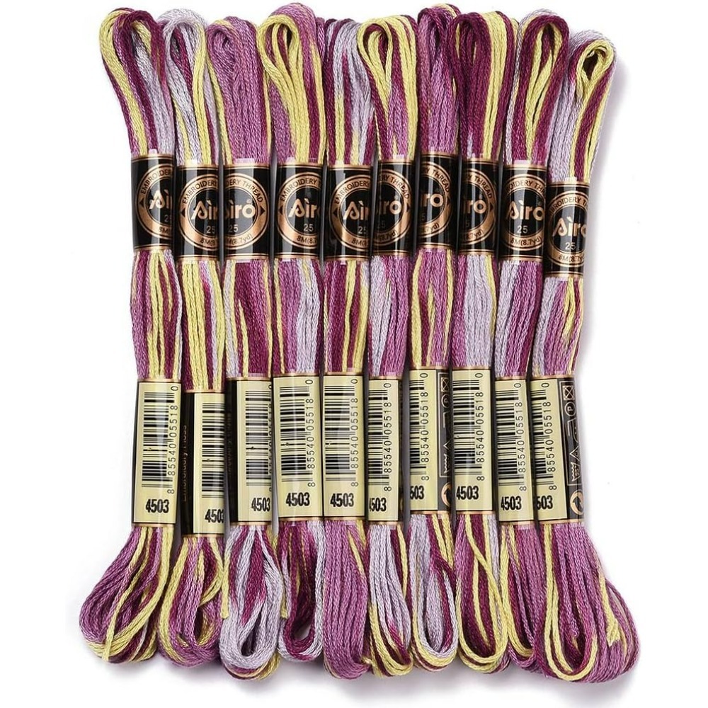 6 Strands Purple Variegated Em - Embroidery Threads ulasan dan harga