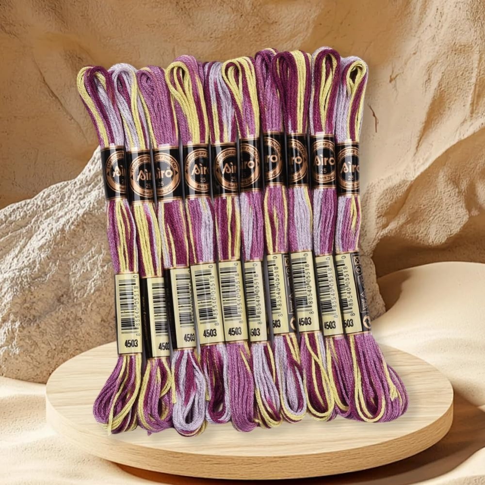 6 Strands Purple Variegated Em - Embroidery Threads ulasan dan harga