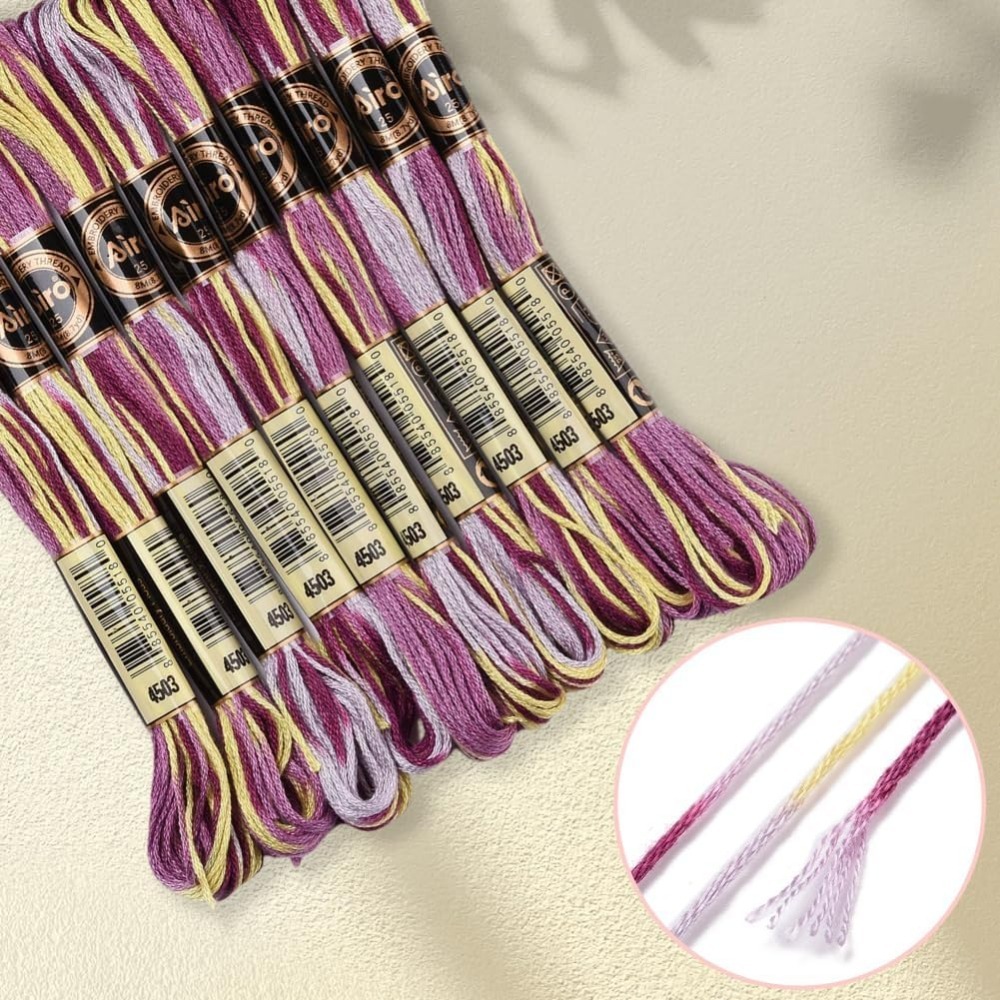 6 Strands Purple Variegated Em - Embroidery Threads ulasan dan harga