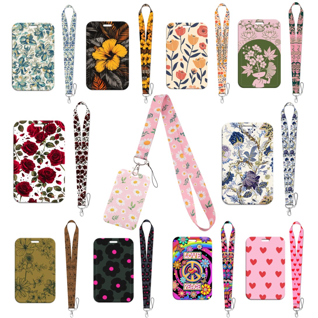 Flowers Love Hearts Lanyard Fo - Embroidery Love ulasan dan harga
