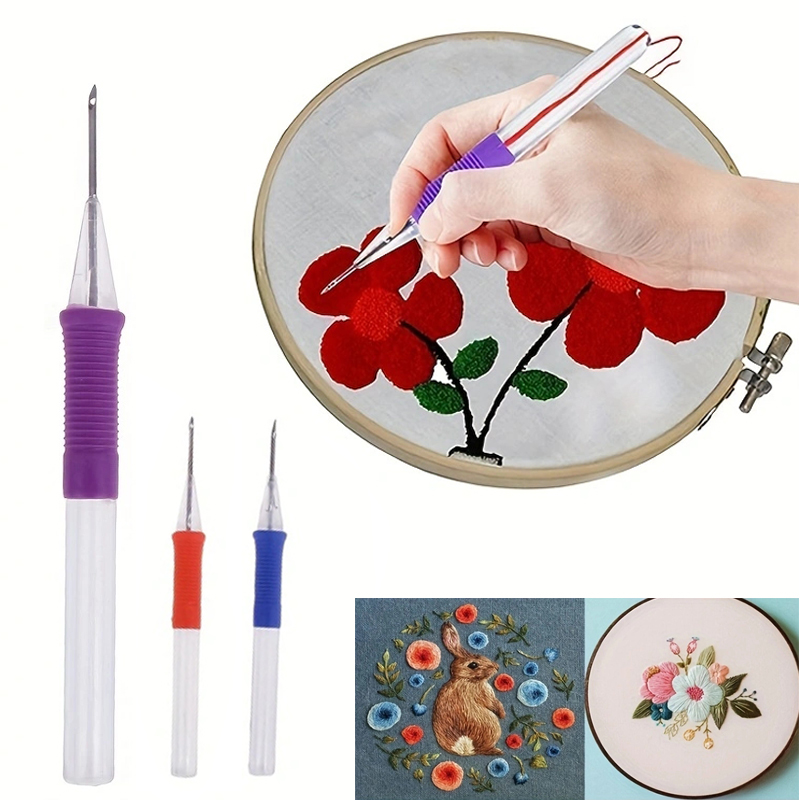 Cross Stitch Pen DIY Embroider - Punch Needle Handle ulasan dan harga