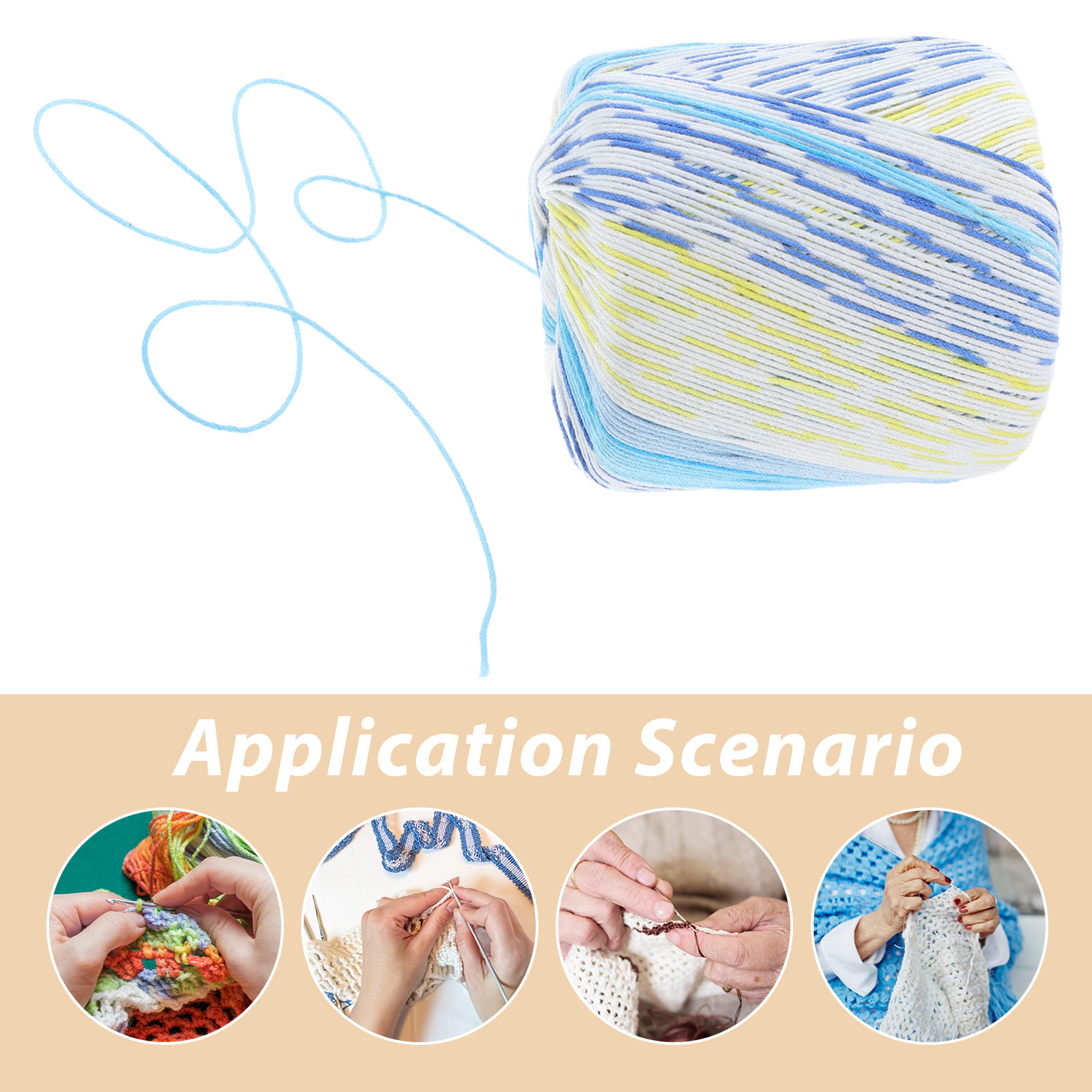 Soft Cotton Crochet Yarn 1 Rol - Embroidery Yarn ulasan dan harga