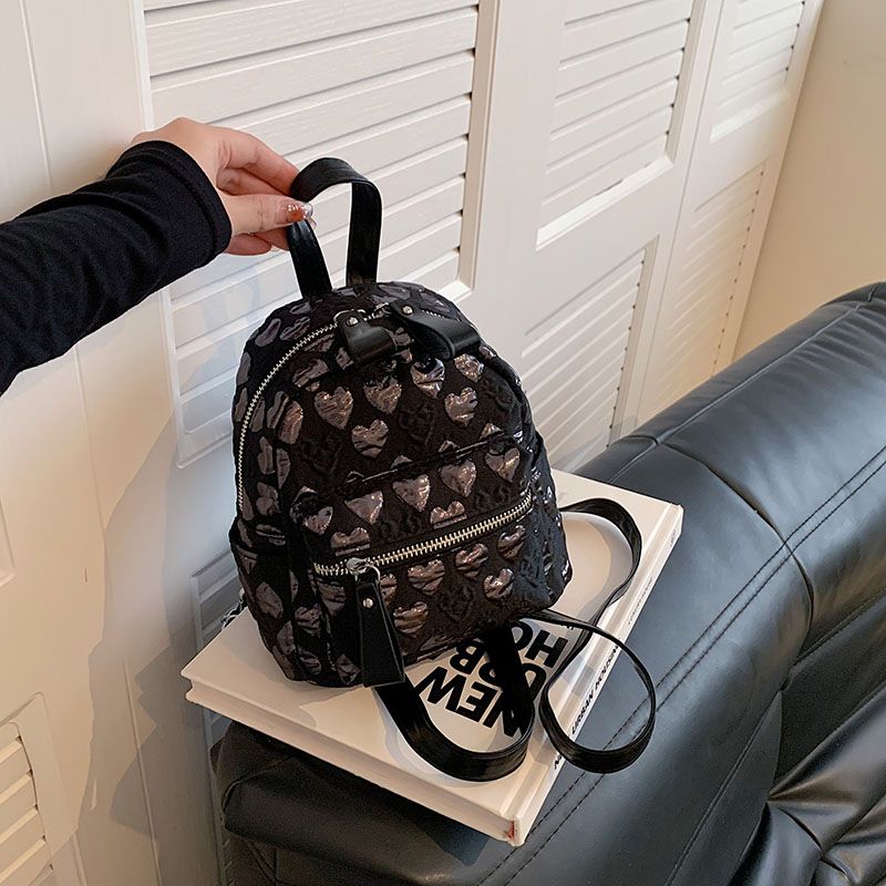 Mini Backpack for Women 2024 N - Embroidery Love ulasan dan harga