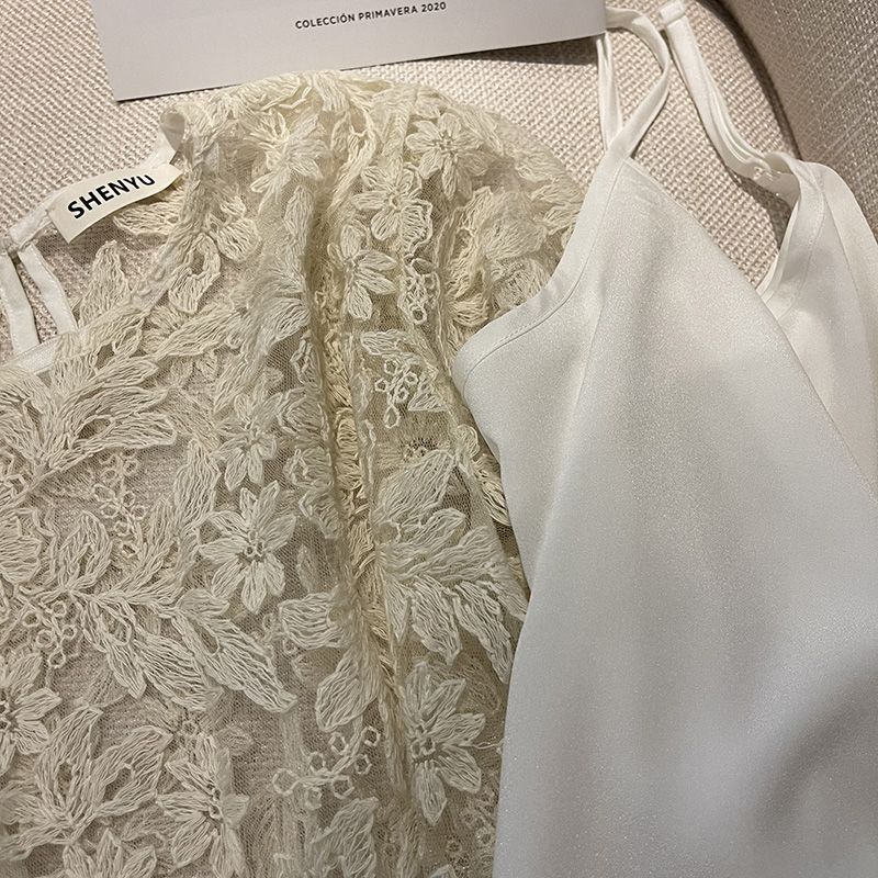 MEXZT Elegant Sheer White Shir - Embroidery Class ulasan dan harga