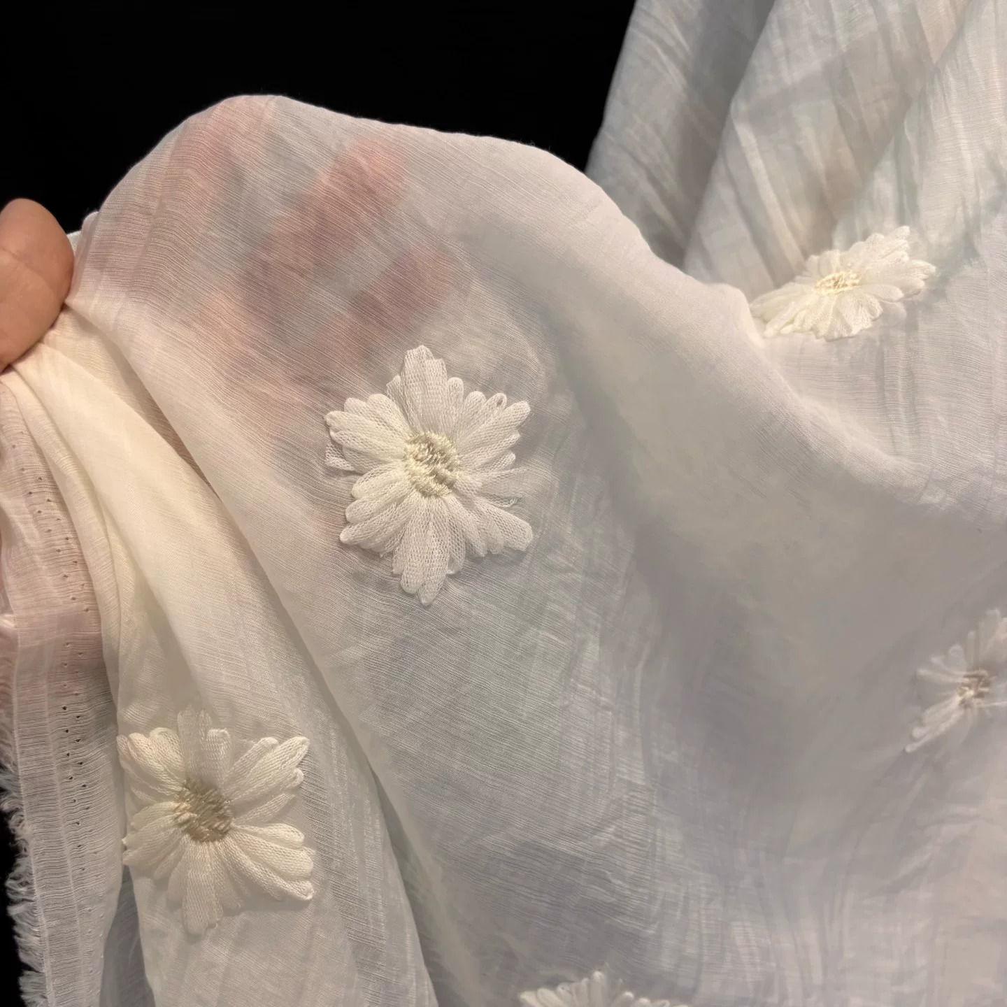 1yard Chiffon yarn micro pleat - Embroidery Yarn ulasan dan harga