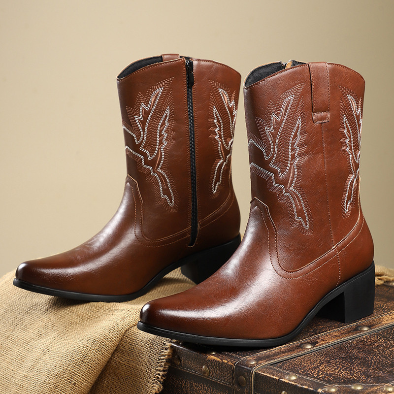 2026 Men Classic Retro Western - Embroidery Fabric ulasan dan harga
