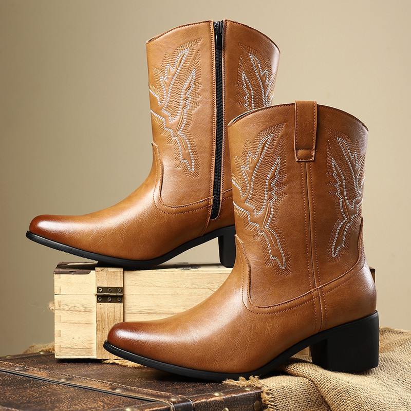 2026 Men Classic Retro Western - Embroidery Fabric ulasan dan harga