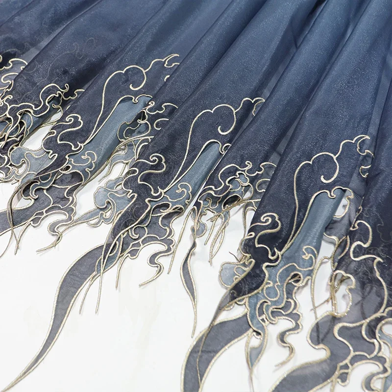 Chinese Style Embroidery Lotus - Embroidery Fabric ulasan dan harga