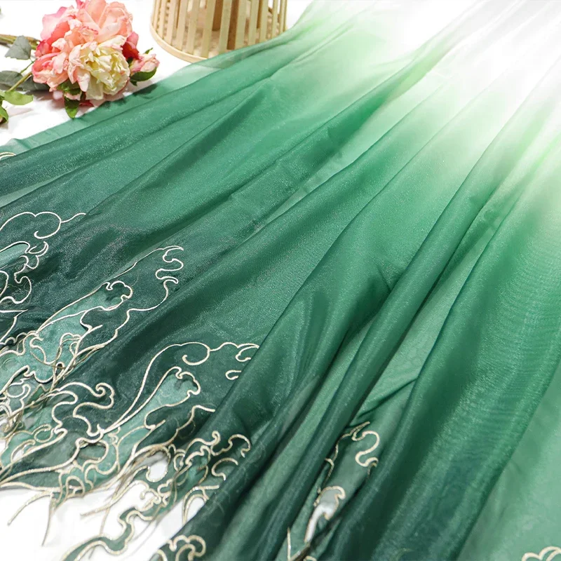 Chinese Style Embroidery Lotus - Embroidery Fabric ulasan dan harga