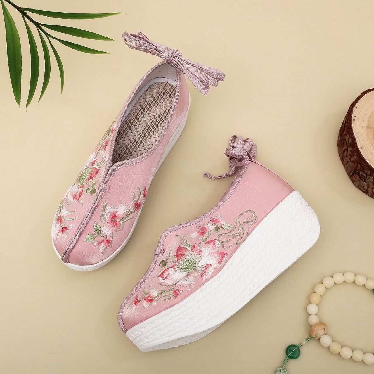 Woman Ethnic Style Wedges Embr - Embroidery Fabric ulasan dan harga