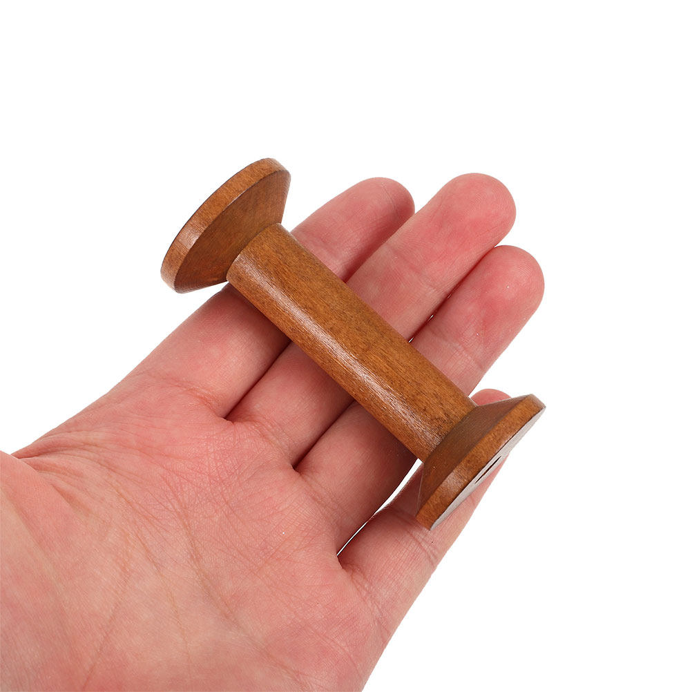 7Pcs Wooden Thread Spools Vint - Embroidery Threads ulasan dan harga