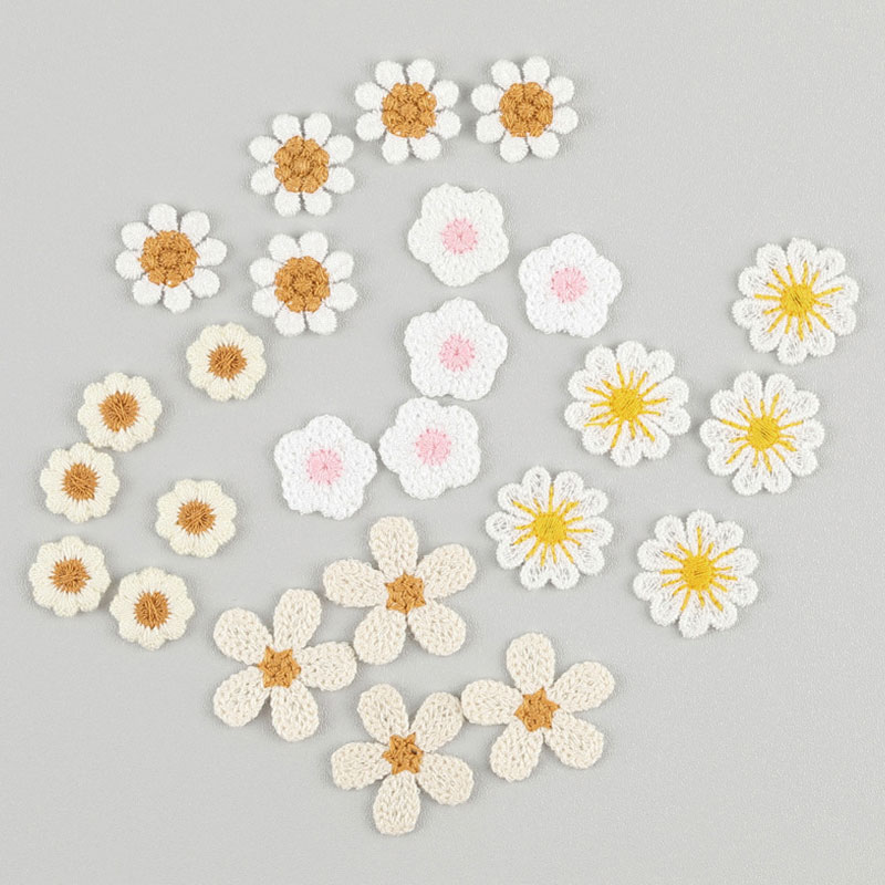 20Pcs Sunflower Embroidery Flo - Embroidery On Socks ulasan dan harga