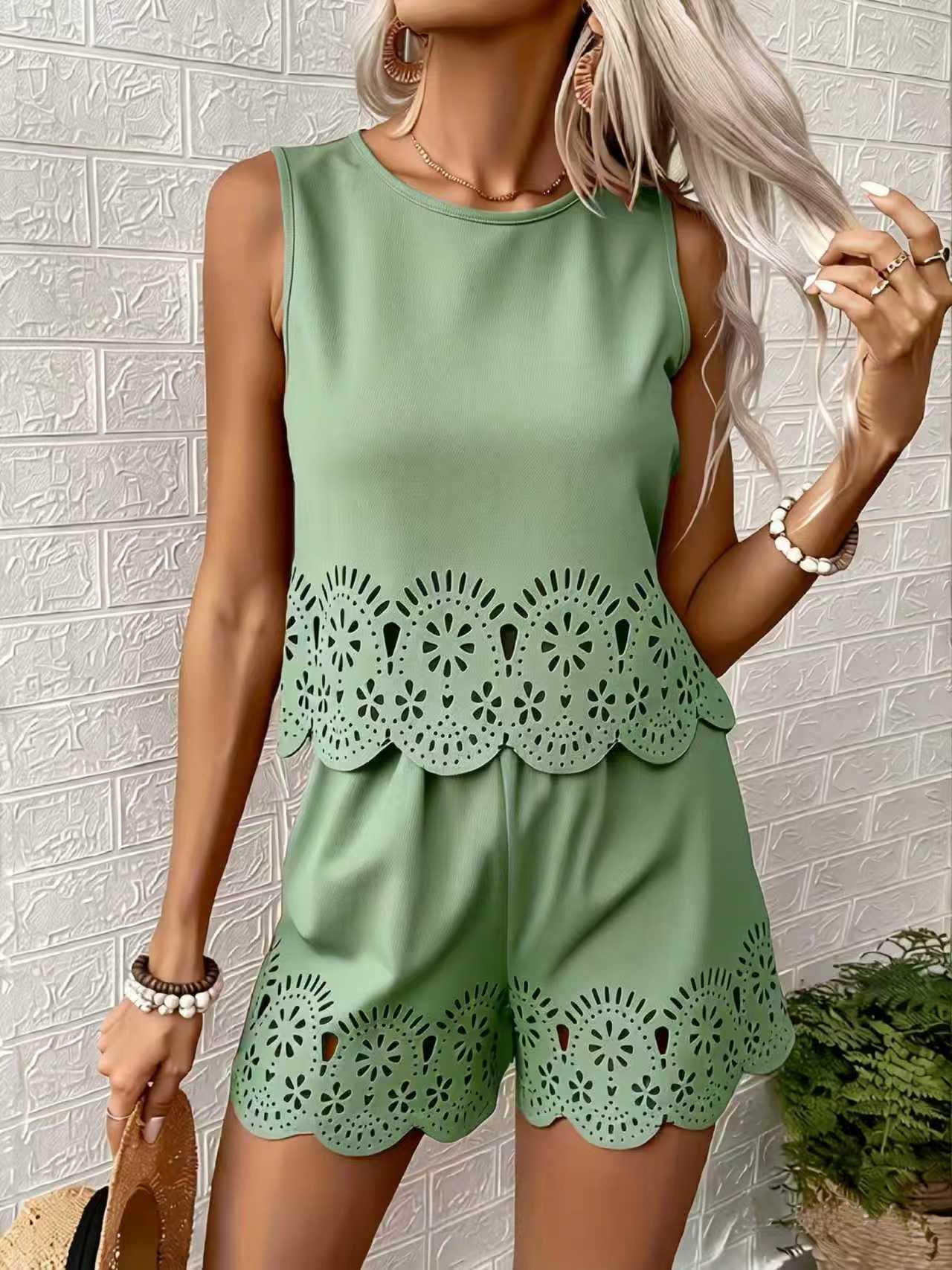 Elegant Casual Shorts Suit Spr - Embroidery Class ulasan dan harga