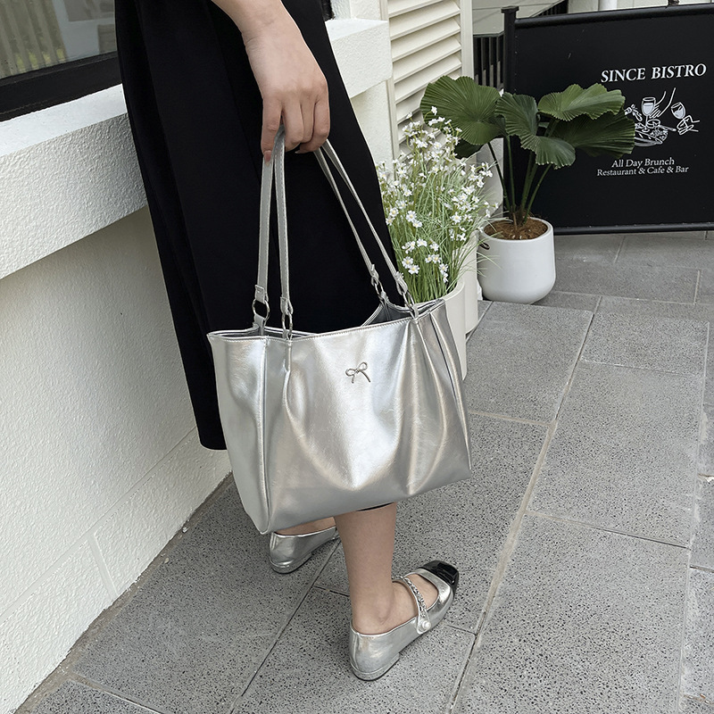 Retro Large Casual Soft Tote B - Embroidery Class ulasan dan harga