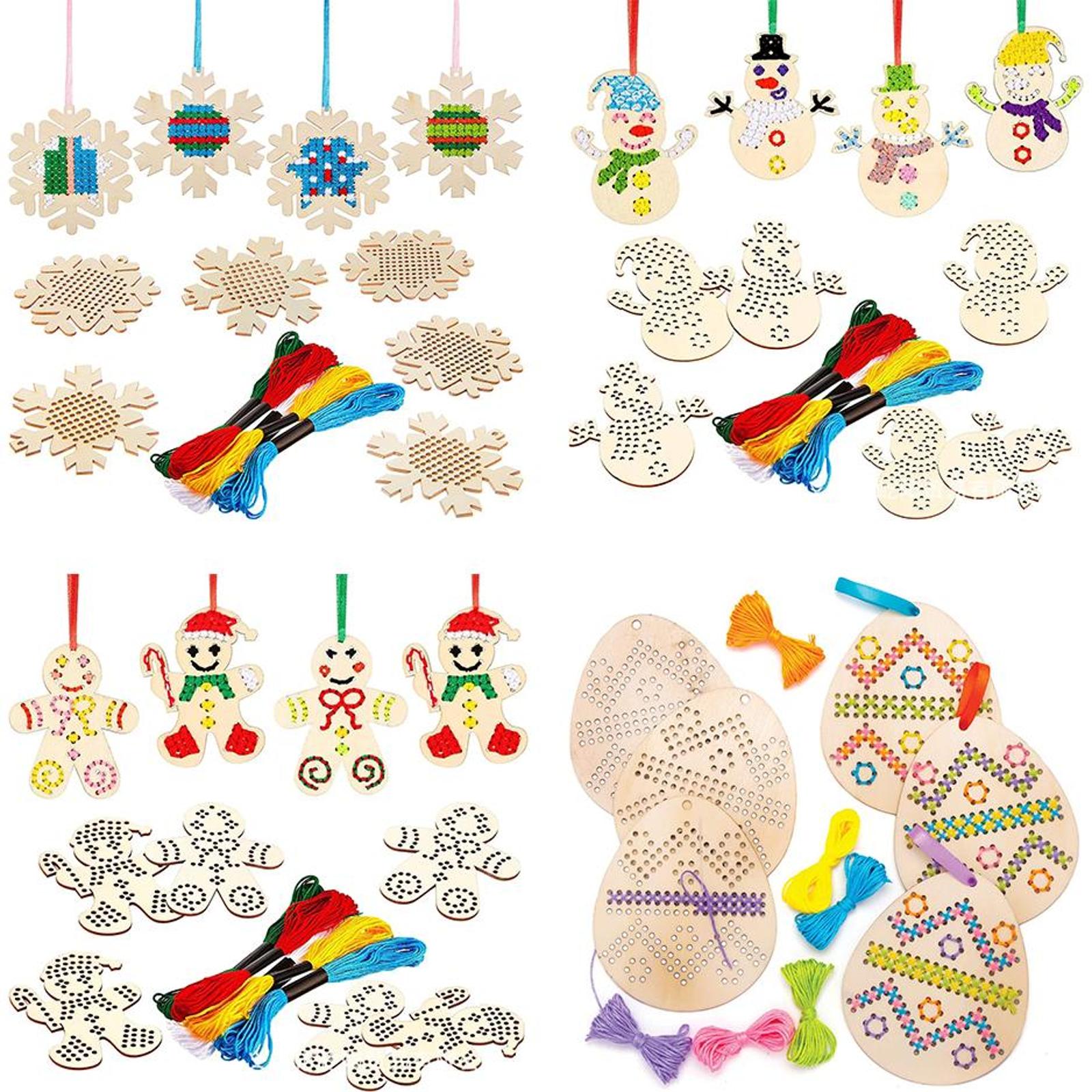 Cross Stitch Hanging Pendant E - Embroidery Xmas Tree ulasan dan harga