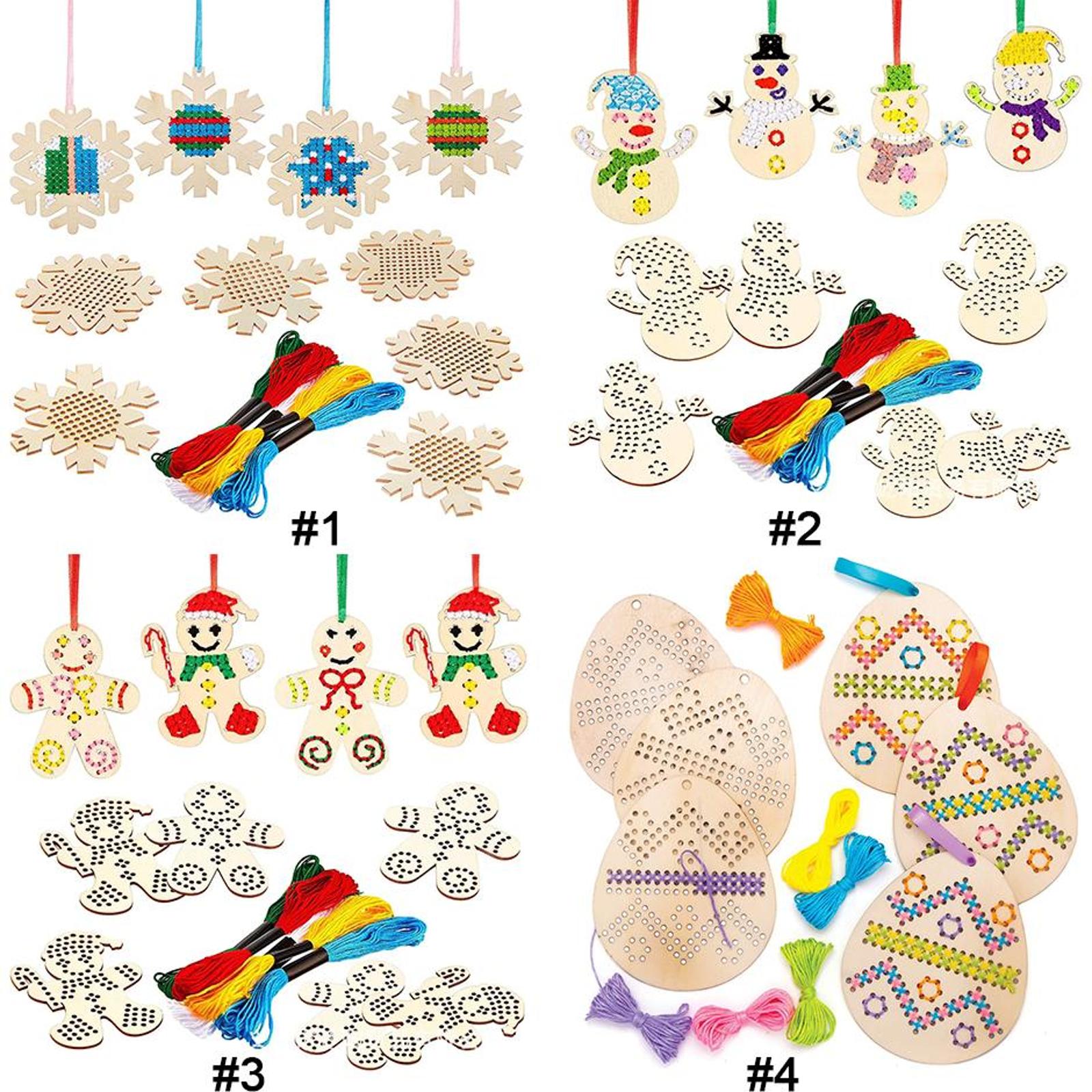 Cross Stitch Hanging Pendant E - Embroidery Xmas Tree ulasan dan harga