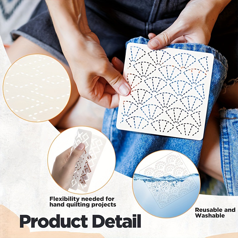 30Pcs Embroidery Templates DIY - Embroidery Pattern ulasan dan harga