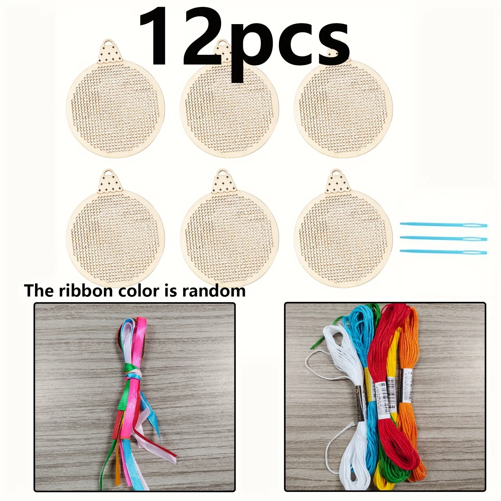 12Pcs Christmas Cross Stitch H - Embroidery Xmas Tree ulasan dan harga