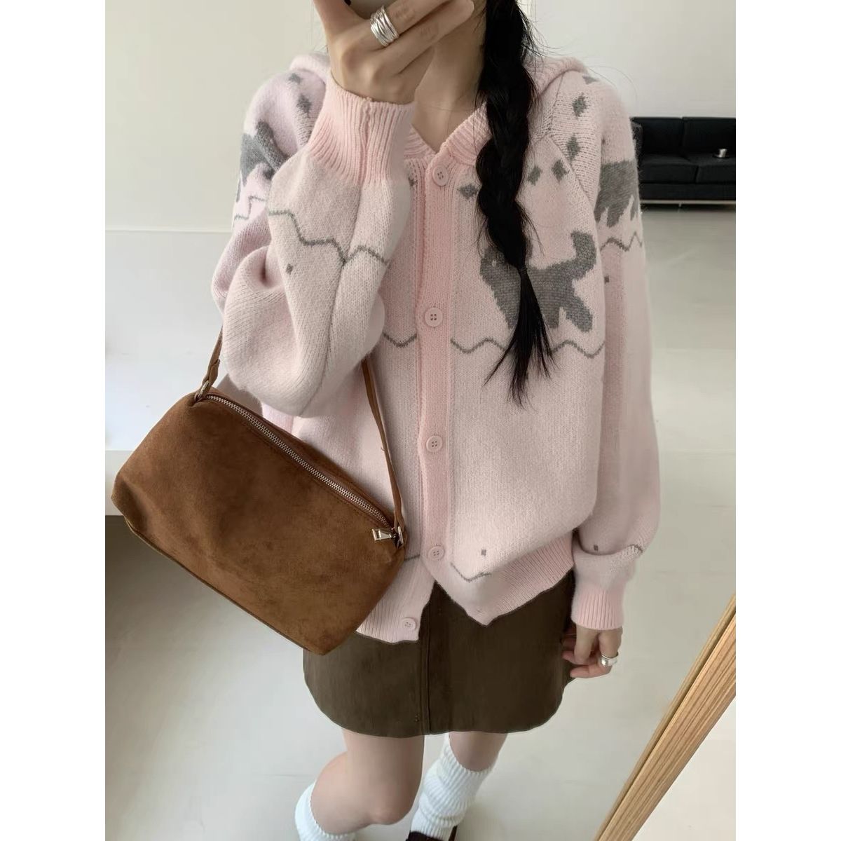 Cute Cat Embroidery Hoodies Ja - Embroidery Love ulasan dan harga
