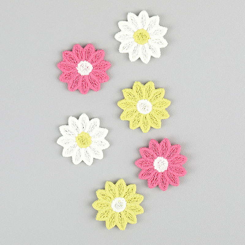 30Pcs 2.5CM Embroidered Sunflo - Embroidery On Socks ulasan dan harga