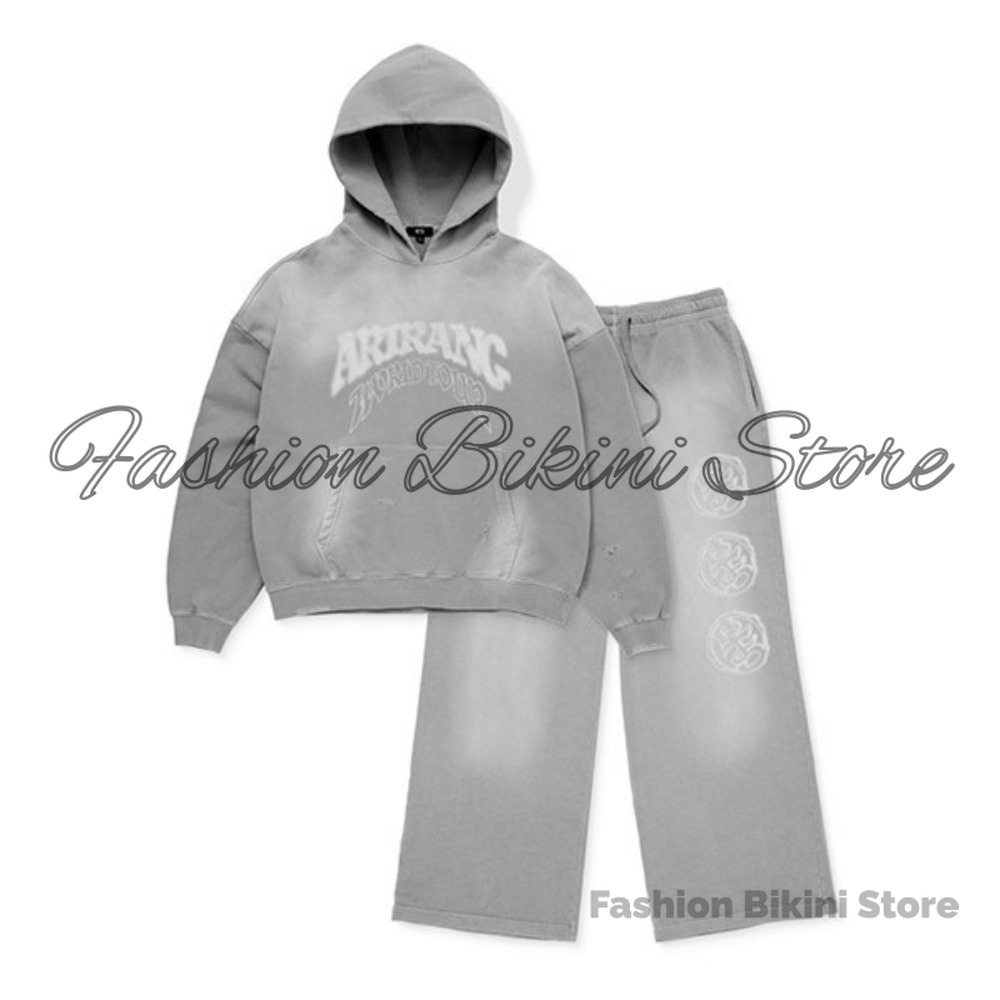 NEW Washed Grey Retro Hoodie 3 - Embroidery Class ulasan dan harga