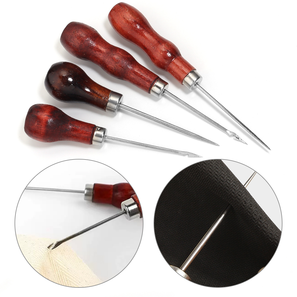 Wooden Handle Awls DIY Leather - Punch Needle Handle ulasan dan harga