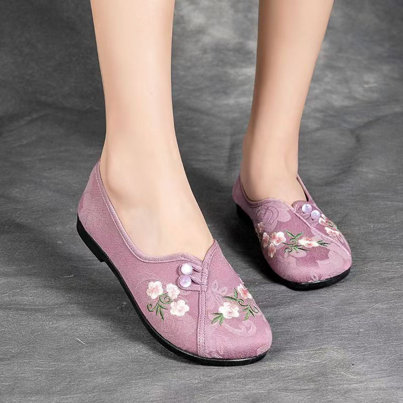Chinese Style Women Flat sole  - Embroidery Fabric ulasan dan harga
