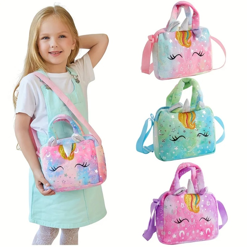 Sweet Unicorn Handbags For Gir - Embroidery Love ulasan dan harga