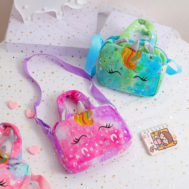 Sweet Unicorn Handbags For Gir - Embroidery Love ulasan dan harga