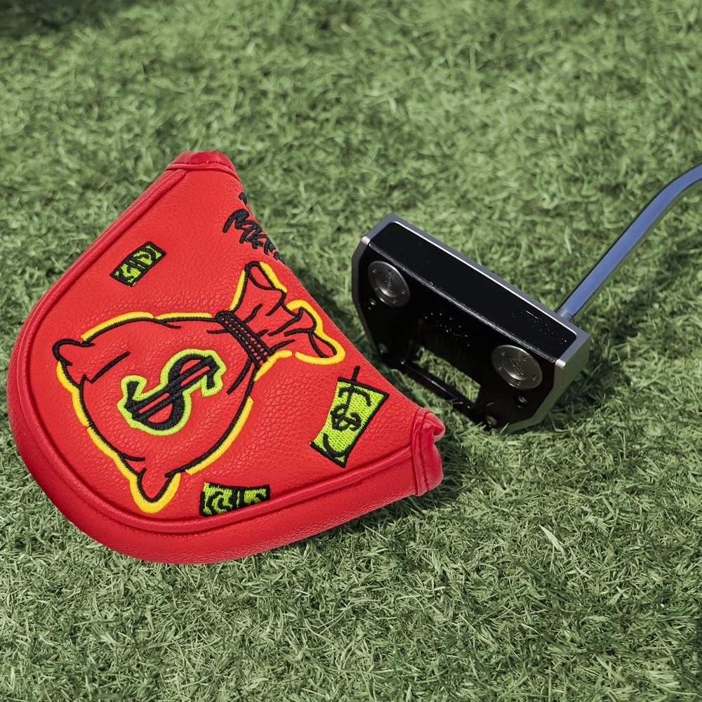 Golf Putter Cover | Half Round - Embroidery Red ulasan dan harga