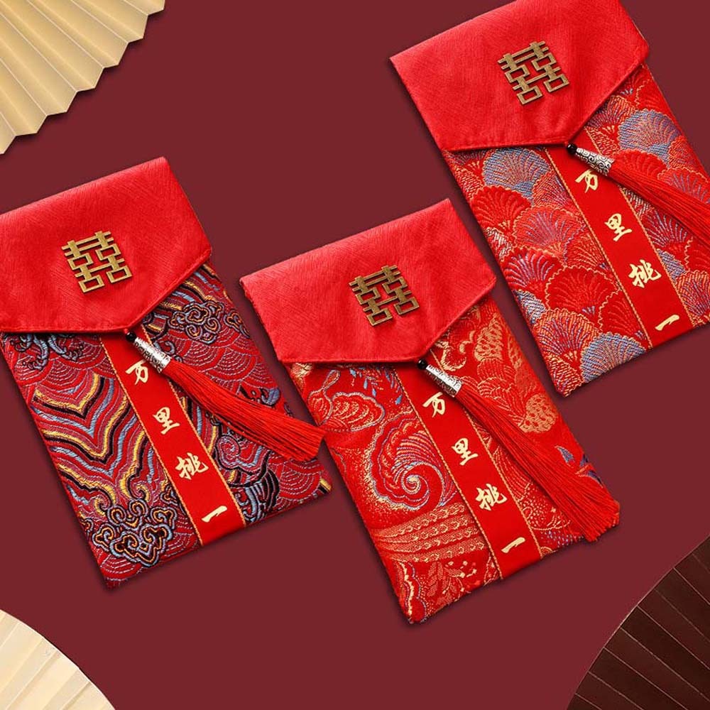 New Year Blessing Words Brocad - Embroidery Cloth ulasan dan harga