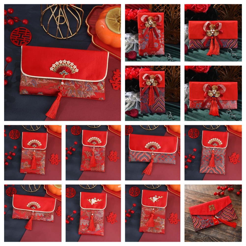 New Year Blessing Words Brocad - Embroidery Cloth ulasan dan harga