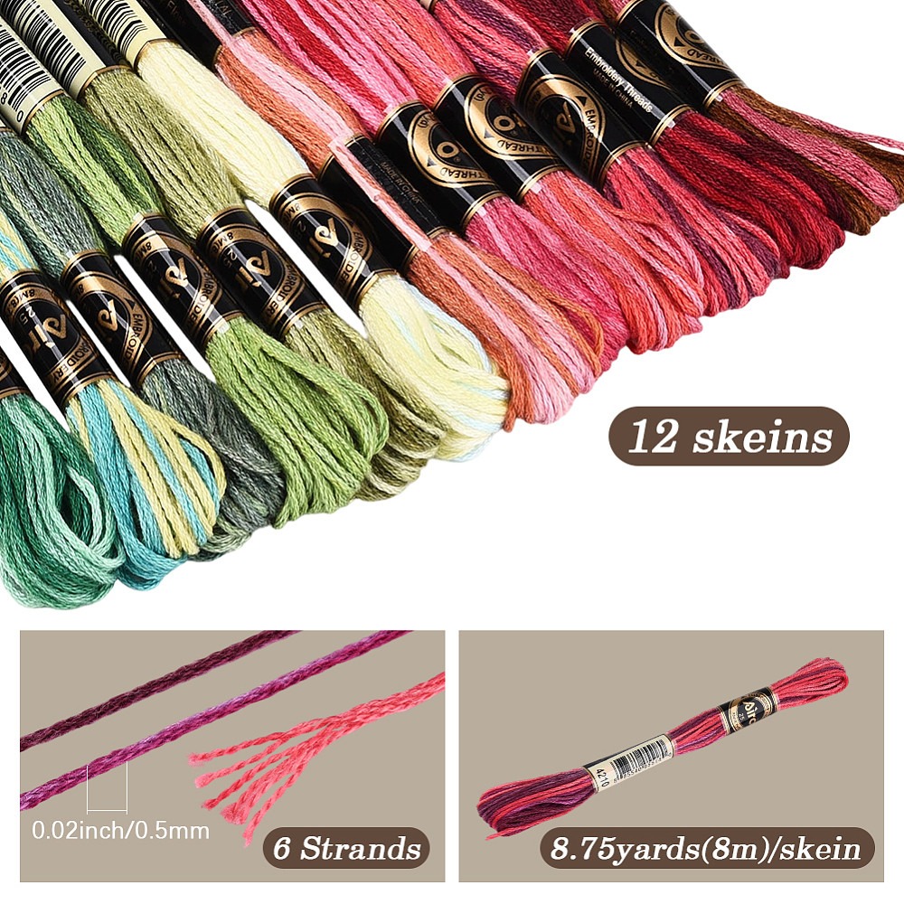 105 Yards Stitch Floss Embroid - Embroidery Threads ulasan dan harga