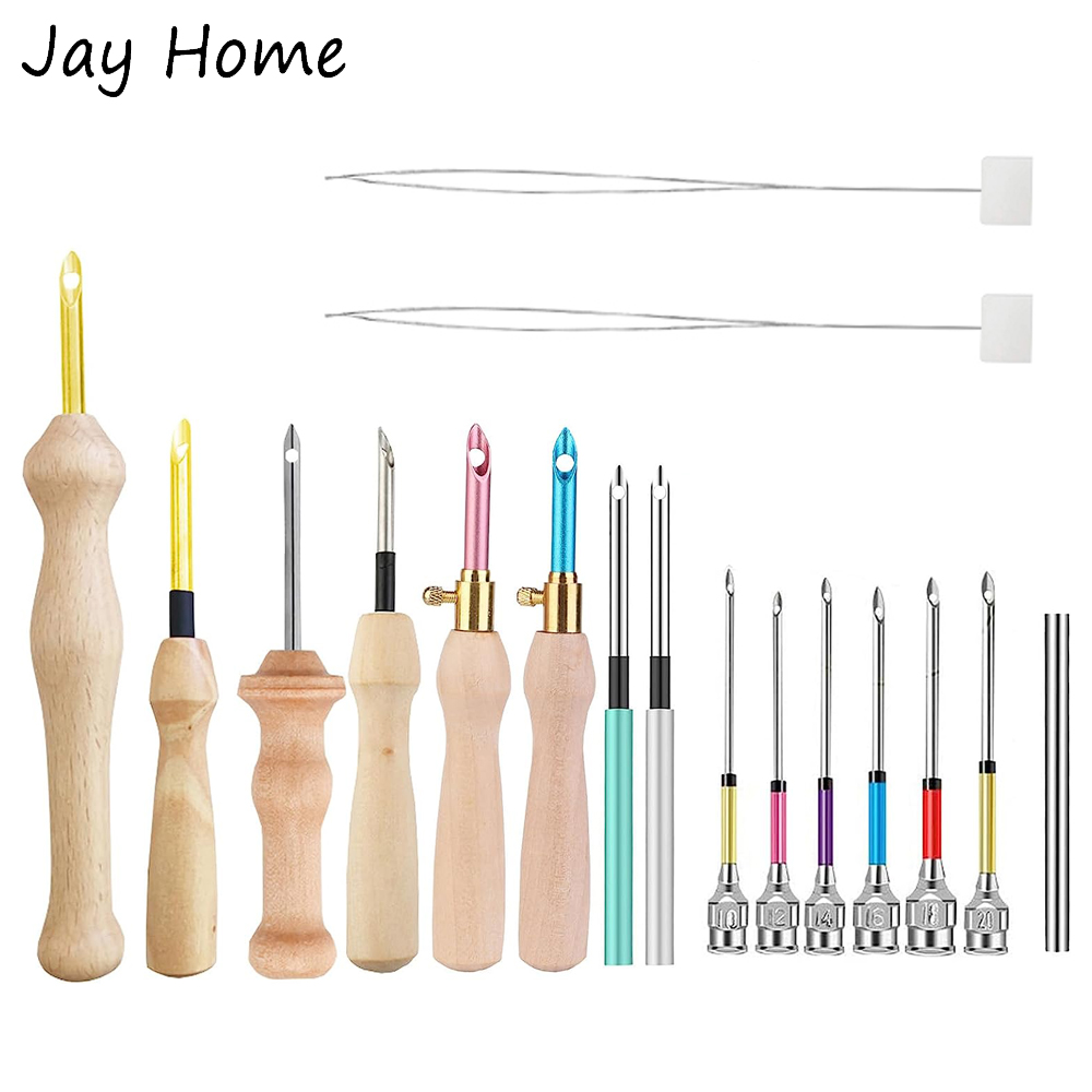 Punch Needle Kit Wooden Embroi - Punch Needle Handle ulasan dan harga