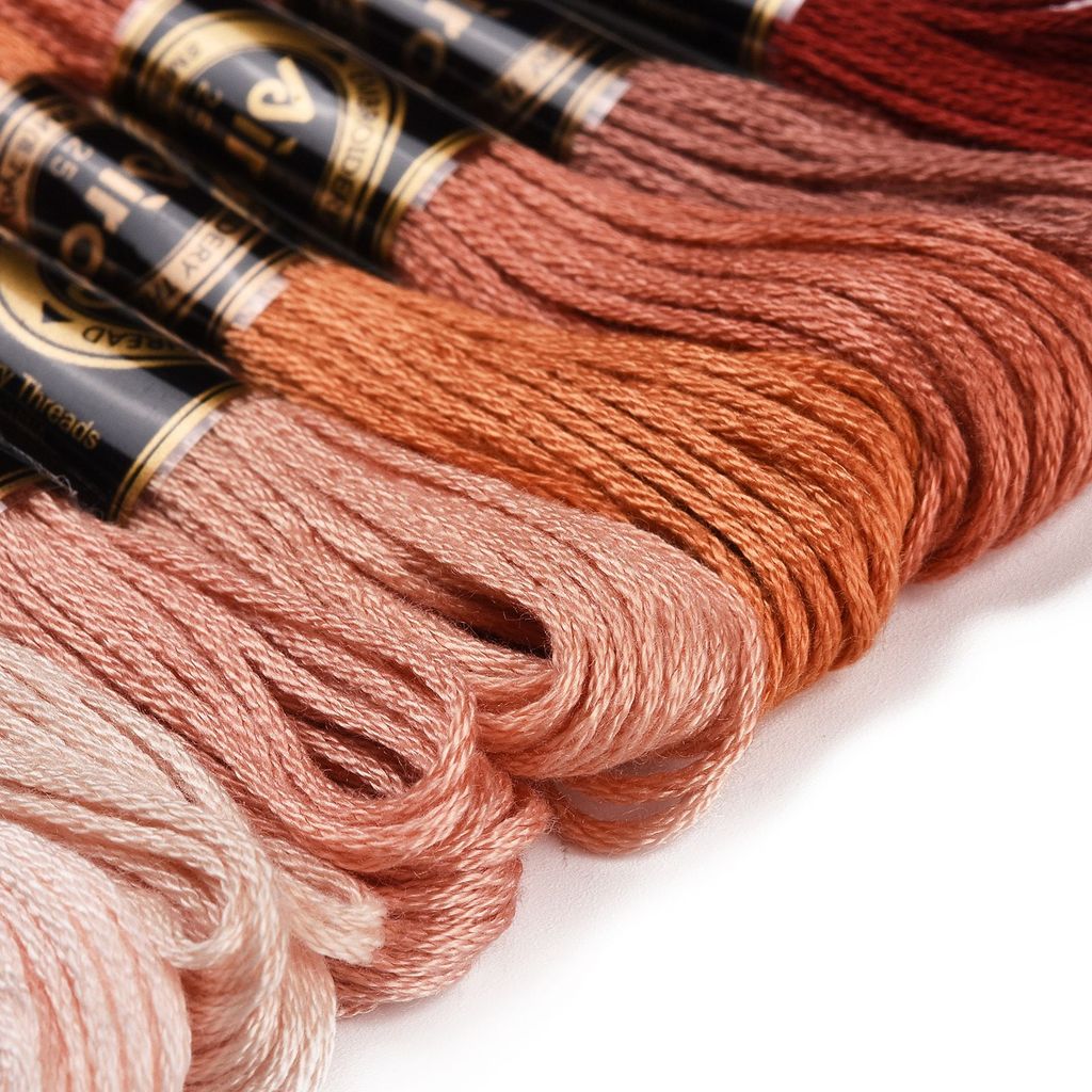 1Set 8 Skeins 0.5mm 6-Ply Poly - Embroidery Threads ulasan dan harga