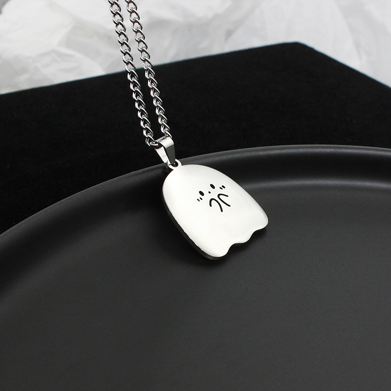 Stainless Steel Cat Couple Nec - Embroidery Chain Stitch ulasan dan harga
